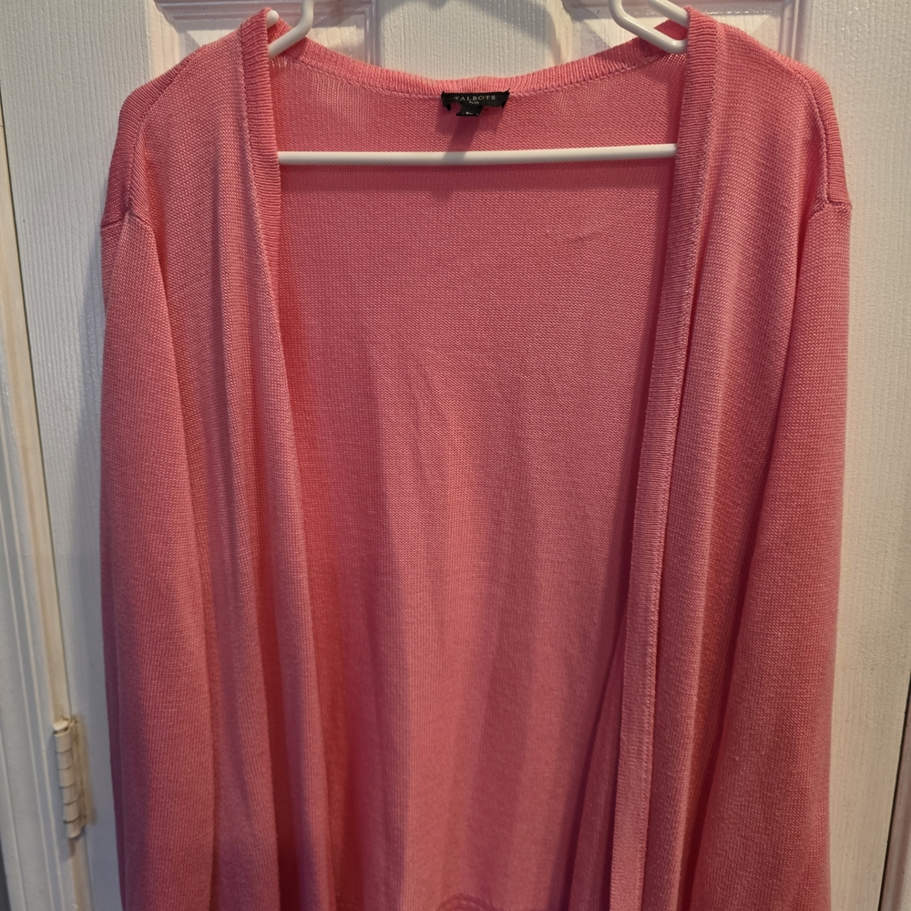 Talbots Vibrant Pink Women's Cardigan - Picture 2 of 7